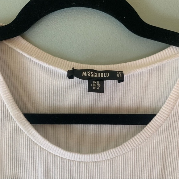 Missguided White Basic Tank Top. Size Women’s 4. - Picture 3 of 3